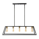 Floyd 38" Adjustable Iron Farmhouse Vintage LED Dimmable Pendant