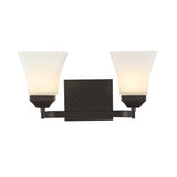 Staunton Iron/Glass Modern Cottage LED Vanity Light - JONATHAN Y