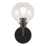 Sandrine Iron/Seeded Glass Cottage Rustic LED Vanity Light - JONATHAN Y