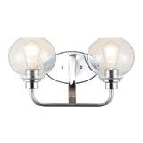 Sandrine Iron/Seeded Glass Cottage Rustic LED Vanity Light
