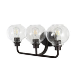 Sandrine Iron/Seeded Glass Cottage Rustic LED Vanity Light