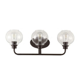 Sandrine Iron/Seeded Glass Cottage Rustic LED Vanity Light