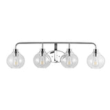 Sandrine Iron/Seeded Glass Cottage Rustic LED Vanity Light