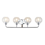 Sandrine Iron/Seeded Glass Cottage Rustic LED Vanity Light