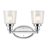 Beverly Iron/Seeded Glass Classic Cottage LED Vanity Light - JONATHAN Y