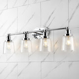 Beverly Iron/Seeded Glass Classic Cottage LED Vanity Light - JONATHAN Y