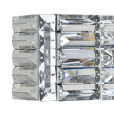 Evelyn Crystal Rectangle Iron/Crystal Glam Modern LED Vanity Light - JONATHAN Y