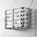 Evelyn Crystal Rectangle Iron/Crystal Glam Modern LED Vanity Light - JONATHAN Y