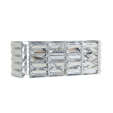 Evelyn Crystal Rectangle Iron/Crystal Glam Modern LED Vanity Light - JONATHAN Y