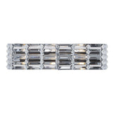 Evelyn Crystal Rectangle Iron/Crystal Glam Modern LED Vanity Light - JONATHAN Y