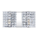 Clara Deco Metal/Crystal Classic Glam LED Vanity Light - JONATHAN Y