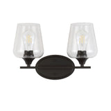 Jayne Iron/Glass Cottage Rustic LED Vanity Light