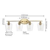 Jayne Iron/Glass Cottage Rustic LED Vanity Light