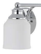 Lydia Iron/Frosted Glass Farmhouse Cottage LED Vanity Light