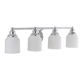 Lydia Iron/Frosted Glass Farmhouse Cottage LED Vanity Light