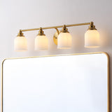 Lydia Iron/Frosted Glass Farmhouse Cottage LED Vanity Light