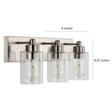 Irving Seeded Glass/Iron Modern Contemporary LED Vanity Light