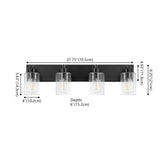 Irving Seeded Glass/Iron Modern Contemporary LED Vanity Light