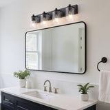 Irving Seeded Glass/Iron Modern Contemporary LED Vanity Light