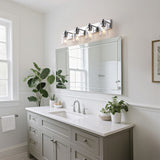 Irving Seeded Glass/Iron Modern Contemporary LED Vanity Light