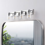 Irving Seeded Glass/Iron Modern Contemporary LED Vanity Light