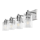 Irving Seeded Glass/Iron Modern Contemporary LED Vanity Light