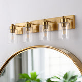 Irving Seeded Glass/Iron Modern Contemporary LED Vanity Light