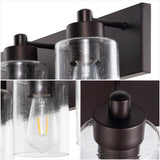 Irving Seeded Glass/Iron Modern Contemporary LED Vanity Light
