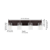 Irving Seeded Glass/Iron Modern Contemporary LED Vanity Light