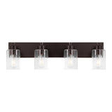 Irving Seeded Glass/Iron Modern Contemporary LED Vanity Light