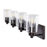 Irving Seeded Glass/Iron Modern Contemporary LED Vanity Light