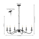 Wicklow 34.75" Bohemian Farmhouse Iron LED Chandelier