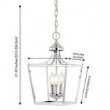 Camden Iron Classic Midcentury Pendant Lantern Chrome / 3 Sockets – DIM