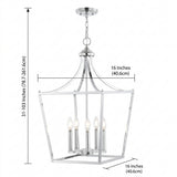 Camden Iron Classic Midcentury Pendant Lantern Chrome / 5 Sockets – DIM