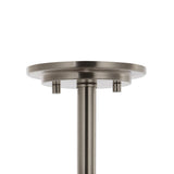 Lina 13.75" Modern Industrial Iron/Seeded Glass LED Semi Flush Mount - JONATHAN Y