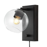Hugo 6" Minimalist Modern Plug-In or Hardwired Adjustable Iron LED Wall Sconce with Rotary Dimmer - JONATHAN Y