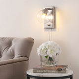 Hugo 6" Minimalist Modern Plug-In or Hardwired Adjustable Iron LED Wall Sconce with Rotary Dimmer - JONATHAN Y