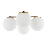 Orly 18" Bohemian Farmhouse Iron/Frosted Glass LED Semi Flush Mount - JONATHAN Y