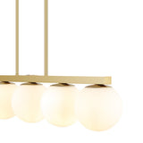 Luca Parisian 45.5" Modern Glam Iron Globe Linear LED Pendant - JONATHAN Y