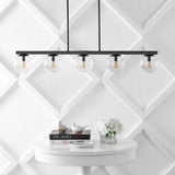 Luca Parisian 45.5" Modern Glam Iron Globe Linear LED Pendant - JONATHAN Y