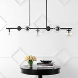 Luca Parisian 45.5" Modern Glam Iron Globe Linear LED Pendant