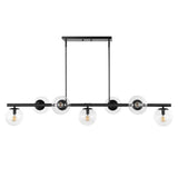 Luca Parisian 45.5" Modern Glam Iron Globe Linear LED Pendant