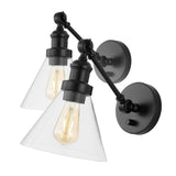 Cowie 8" Iron/Glass Adjustable LED Wall Sconce - JONATHAN Y
