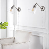 Cowie 8" Iron/Glass Adjustable LED Wall Sconce - JONATHAN Y