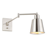 Cary 5.75" Iron Contemporary Swing Arm LED Wall Sconce - JONATHAN Y