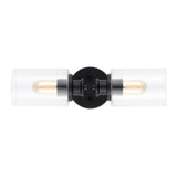 Jules Edison 16.5" Cylinder Iron/Seeded Glass Farmhouse Contemporary LED Wall Sconce - JONATHAN Y
