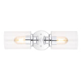 Jules Edison 16.5" Cylinder Iron/Seeded Glass Farmhouse Contemporary LED Wall Sconce