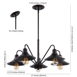 Cade 34.25" Metal Farmhouse Industrial LED Pendant - JONATHAN Y
