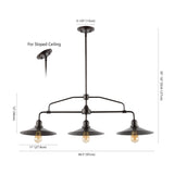 Cade 34.25" Metal Farmhouse Industrial LED Pendant