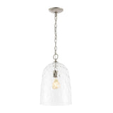 Matilda 10" Industrial Designer Iron/Dimple Glass Dome LED Pendant - JONATHAN Y